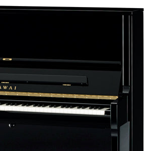 Kawai K600 Aures Hybrid Upright Piano; Polished Ebony