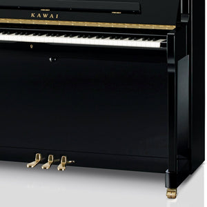Kawai K600 Aures Hybrid Upright Piano; Polished Ebony