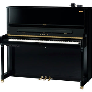Kawai K500 AURES 2 Hybrid Upright Piano; Polished Ebony