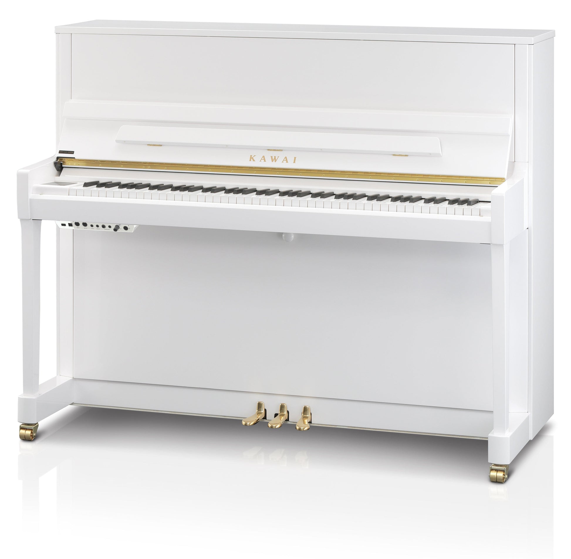 Kawai K300 ATX4 Anytime Silent Upright Piano; Polished White