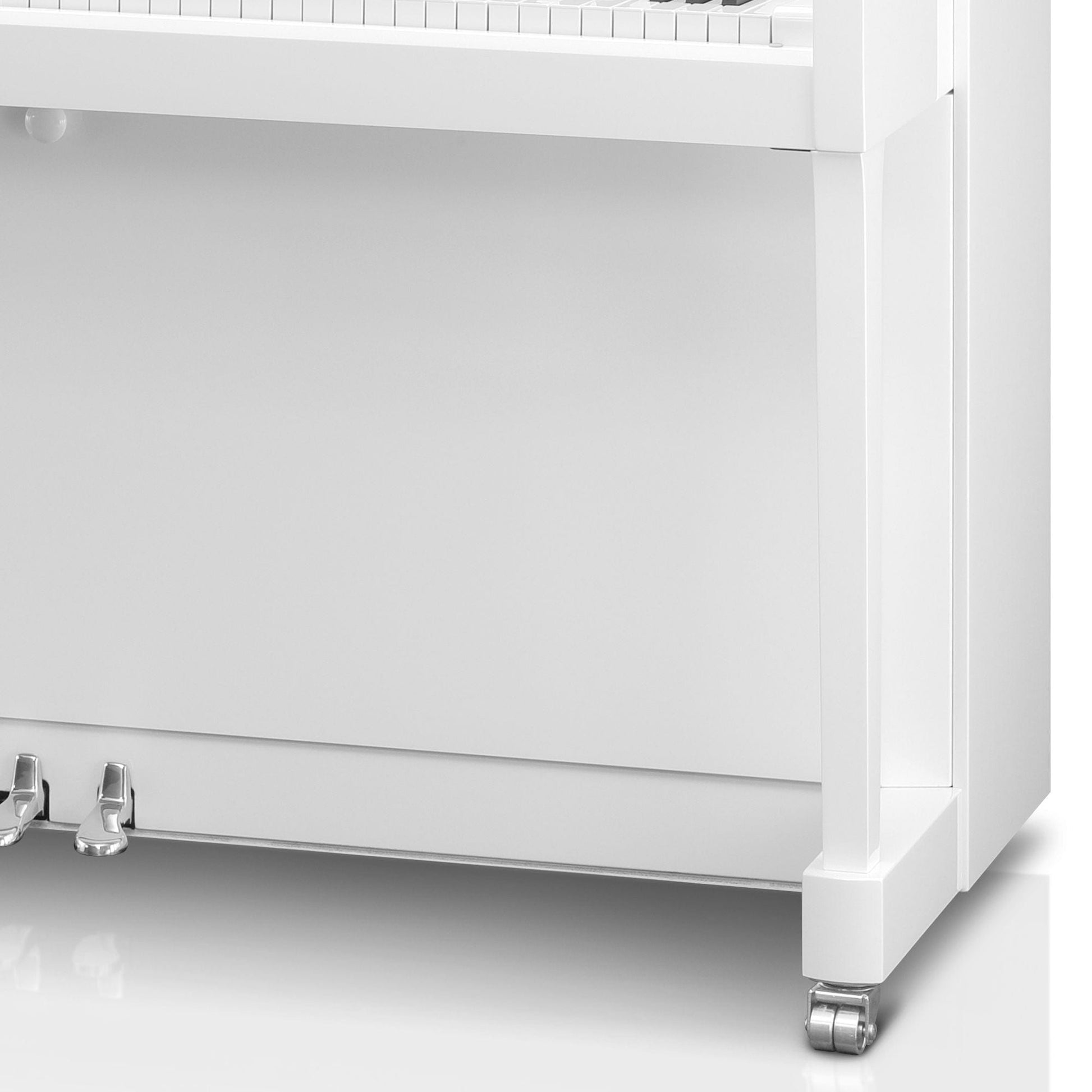 Kawai K300 ATX4 Anytime Silent Upright Piano; Polished White & Silver