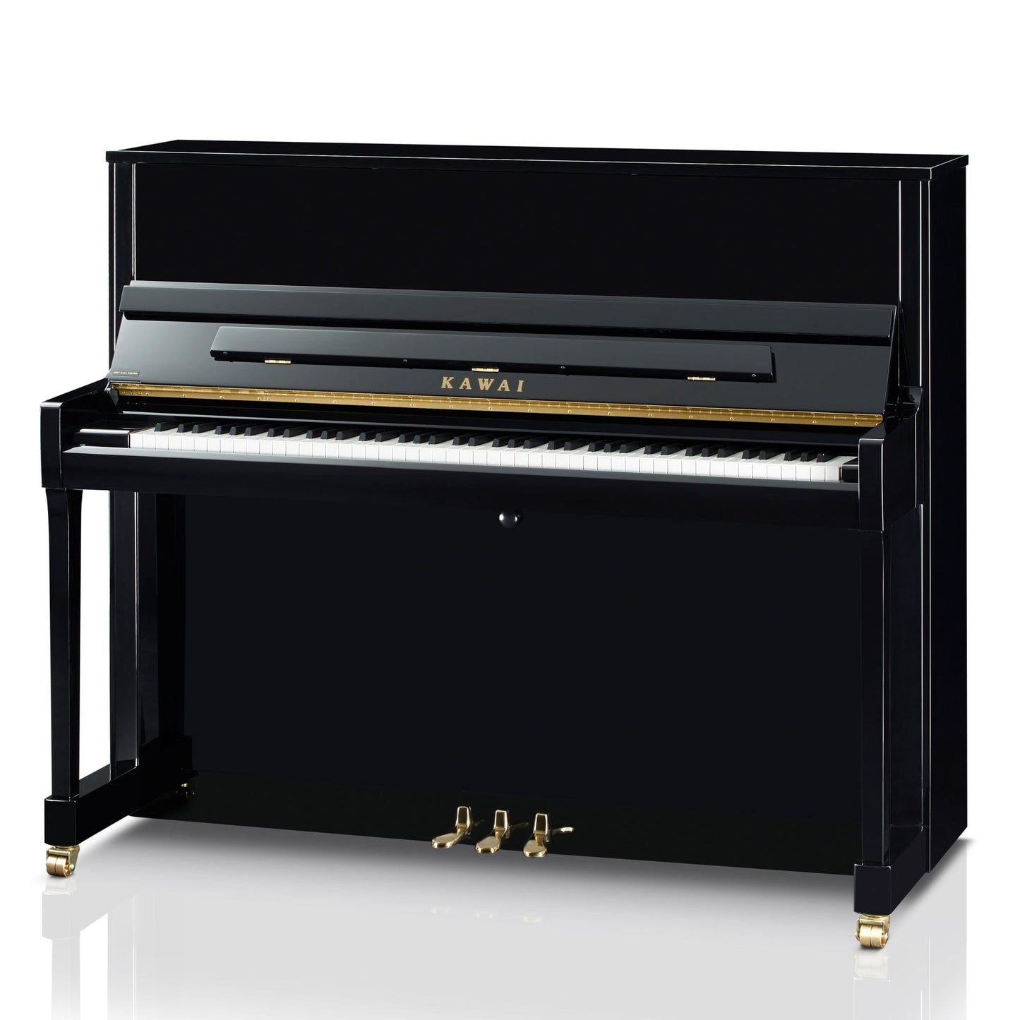 Kawai K300 ATX4 Anytime Silent Upright Piano; Polished Ebony
