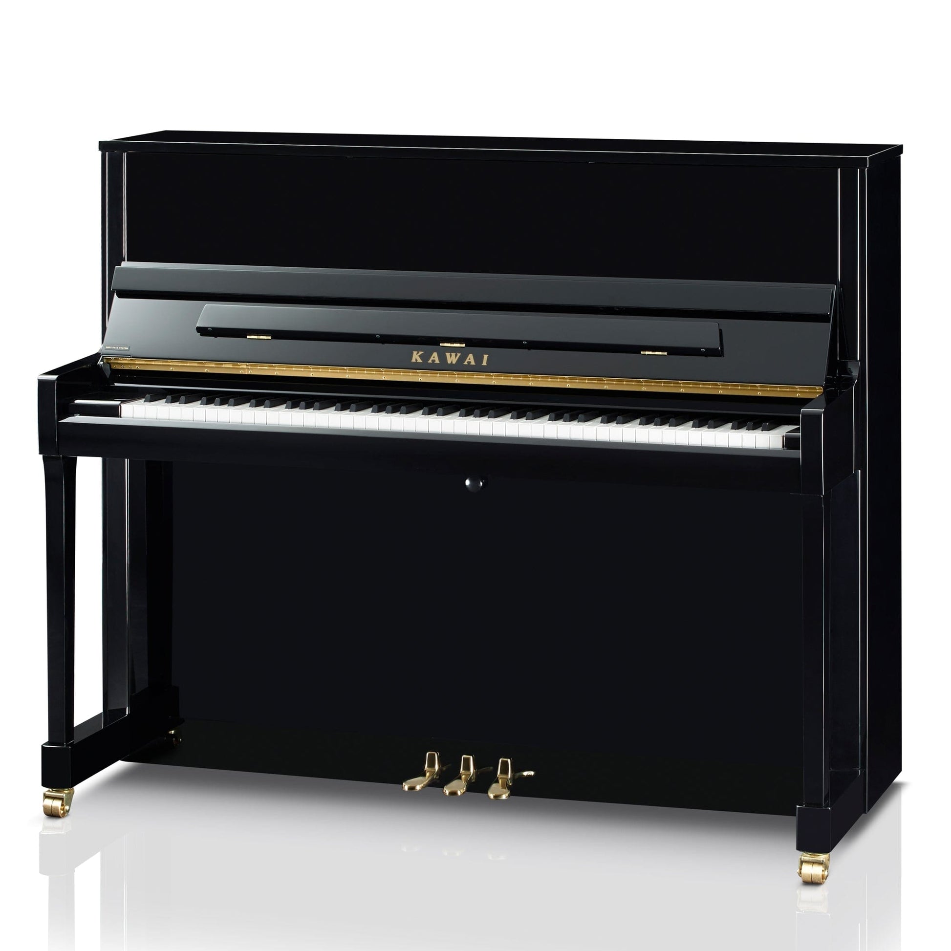 Kawai K300 ATX4 Anytime Silent Upright Piano; Polished Ebony