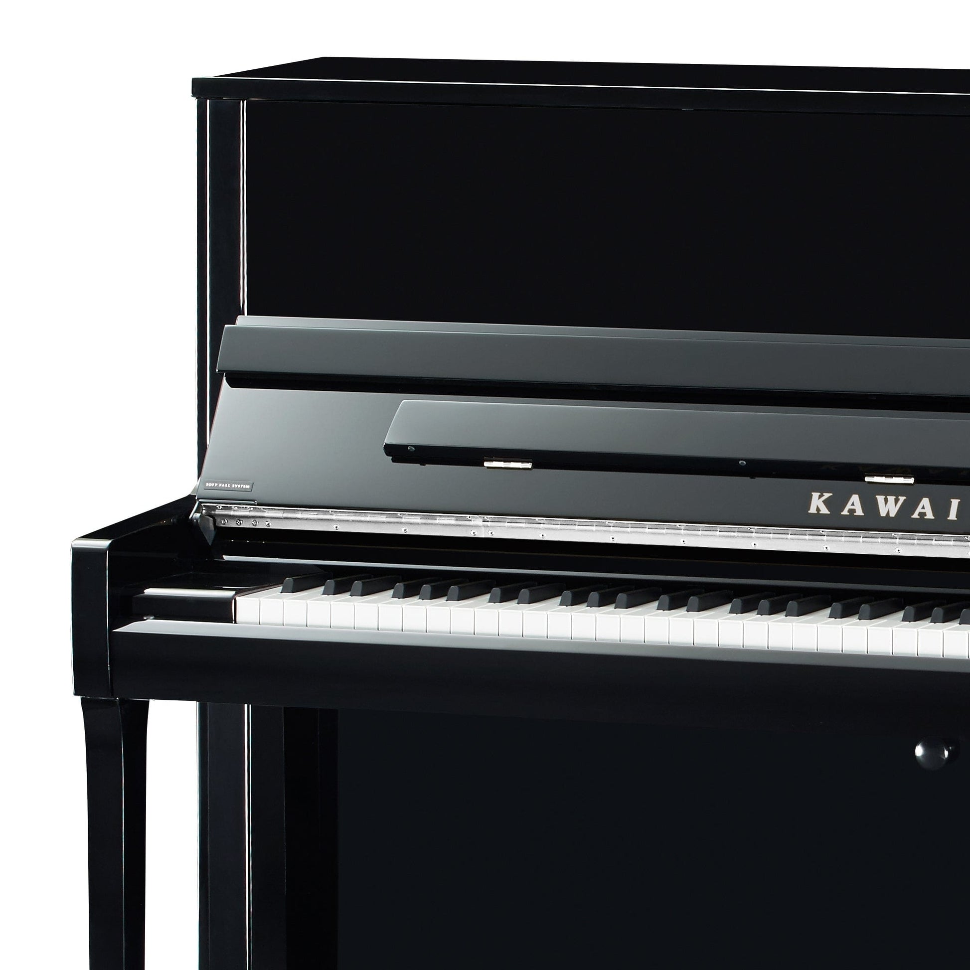 Kawai K300 ATX4 Anytime Silent Upright Piano; Polished Ebony & Silver