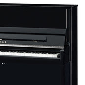Kawai K300 ATX4 Anytime Silent Upright Piano; Polished Ebony & Silver