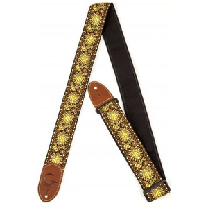 Gretsch G Brand Yellow Orange Brown End Guitar Strap