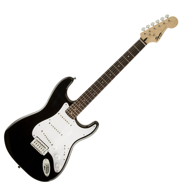 Squier Bullet Strat with Trem Laurel Black Guitar Bonners Music
