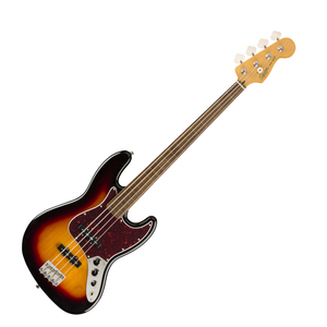 Squier Classic Vibe 60s Jazz Bass Fretless Laurel 3 Colour Sunburst