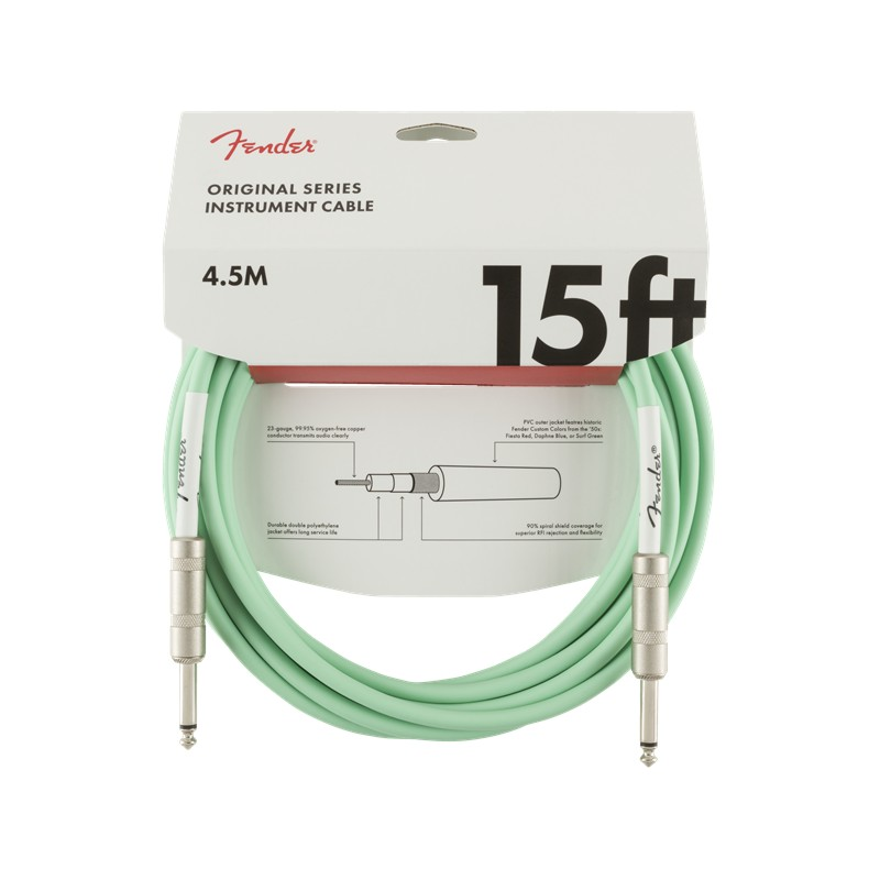 Fender Original Series 15Ft Surf Green Guitar Cable