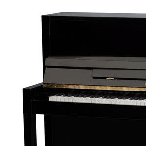 Feurich 115 Premiere Silent Upright Piano; Polished Black