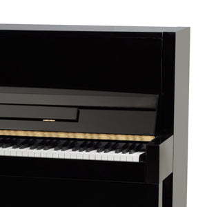 Feurich 115 Premiere Upright Piano; Polished Black