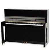 Feurich 115 Premiere Upright Piano; Polished Black