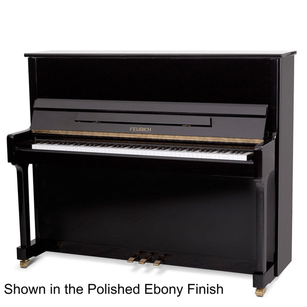 Feurich 122 Universal Silent Upright Piano; Satin Black