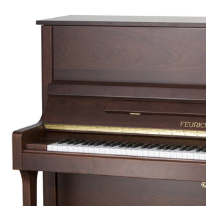 Feurich 122 Universal Upright Piano; Walnut Satin