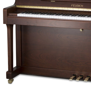 Feurich 122 Universal Upright Piano; Walnut Satin