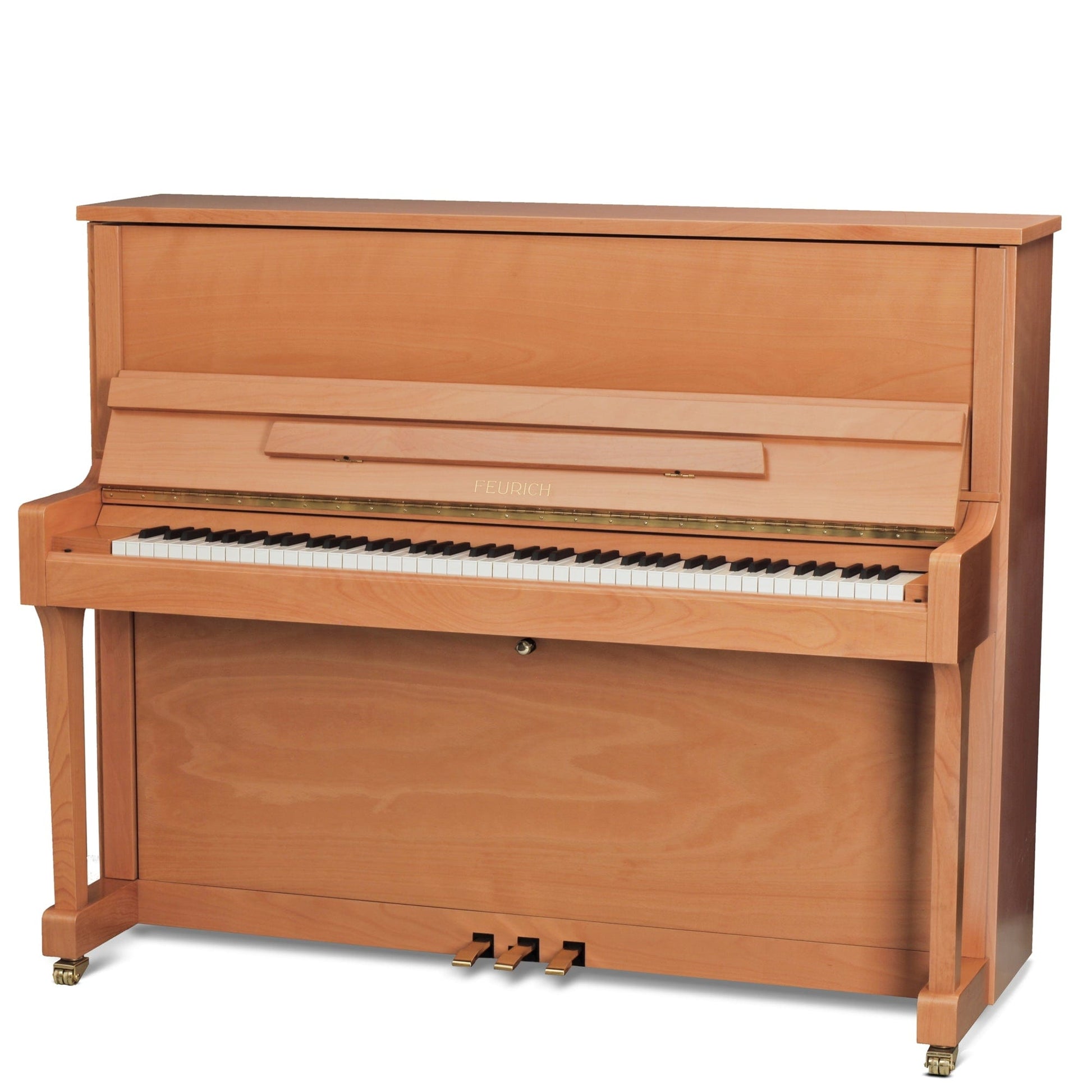 Feurich 122 Universal Upright Piano; Beech Satin