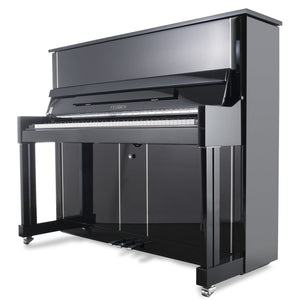Feurich 125 Design Upright Piano; Polished Black