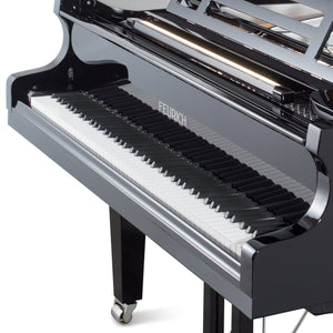 Feurich 179 Dynamic II Grand Piano; Polished Black With Silver Fittings