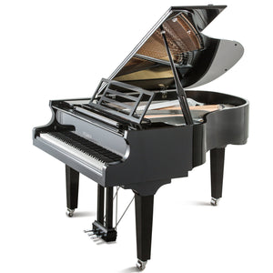 Feurich 179 Dynamic II Grand Piano; Polished Black With Silver Fittings