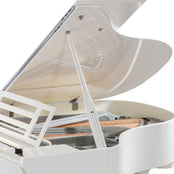 Feurich 179 Dynamic II Grand Piano; Polished White with Chrome Fittings