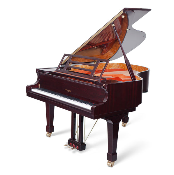 Feurich 179 Dynamic II Grand Piano Polished Bordeaux Bonners Music