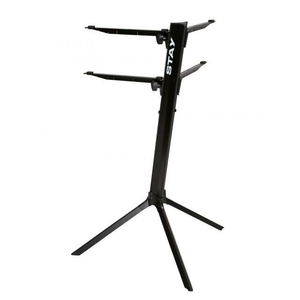 STAY Keyboard Stand SLIM 1100/02C Two Tier Curved Top With Carry Bag; Black