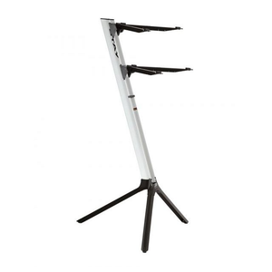 STAY Keyboard Stand SLIM 1100/02C Two Tier Curved Top With Carry Bag; Silver
