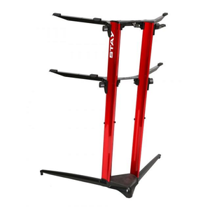 STAY Keyboard Stand PIANO 1200/02 Two Tier Heavy Duty With Carry Bag; Red