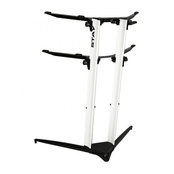 STAY Keyboard Stand PIANO 1200/02 Two Tier Heavy Duty With Carry Bag; White