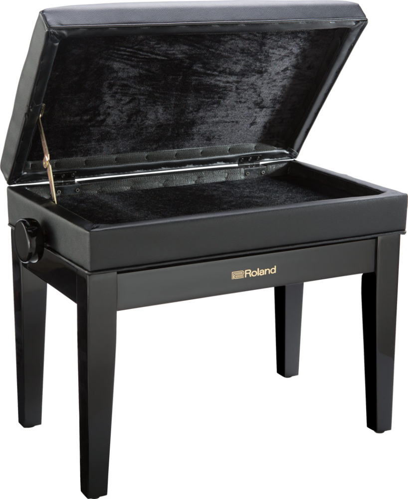 Roland RPB-400PE Piano Bench; Polished Ebony Vinyl Seat