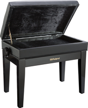 Roland RPB-400PE Piano Bench; Polished Ebony Vinyl Seat