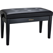 Roland RPB-D300BK Piano Bench; Duet Size Satin Black Vinyl Seat