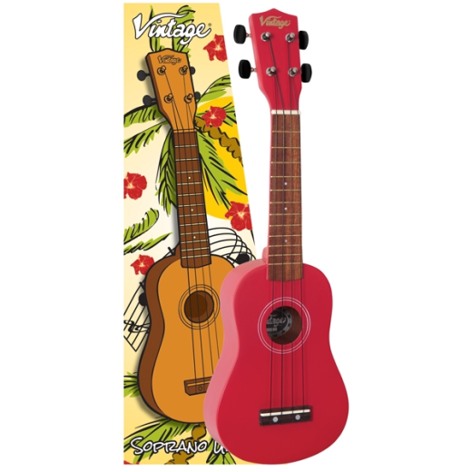 Vintage VUK15RD Satin Red Ukulele