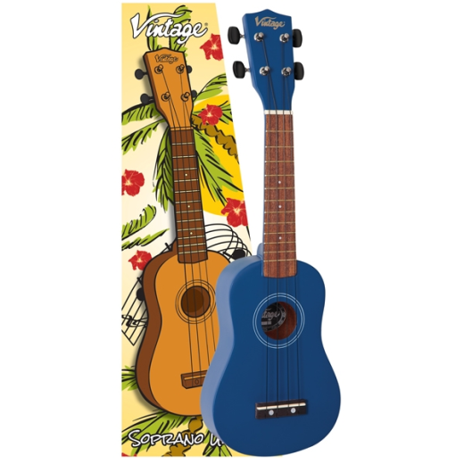 Vintage VUK15BL Satin Blue Ukulele