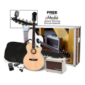 Epiphone PR-4E Electro Acoustic Guitar Player Pack Natural