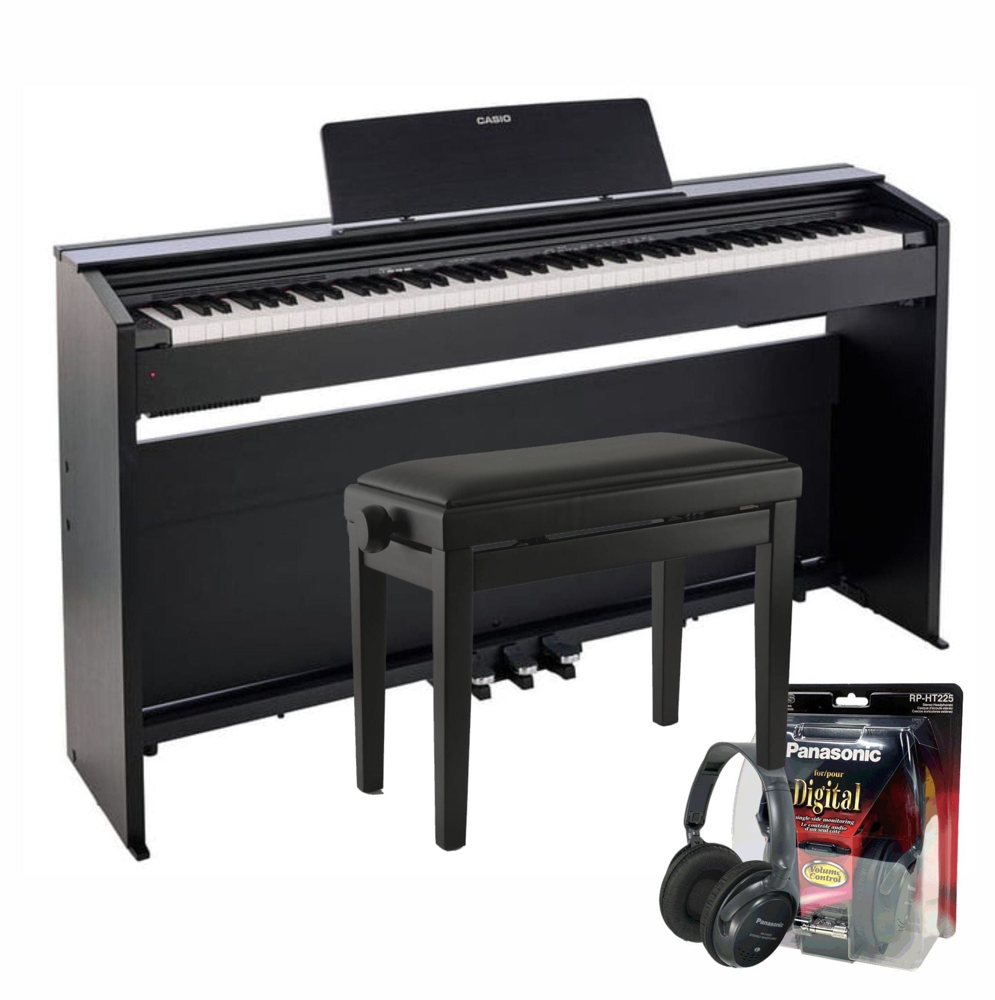 Casio PX870 Black Digital Piano Value Package with £40 Cashback Offer