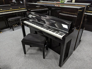 Second Hand Feurich 115 Upright Piano in Polished Ebony - Serial No: F28361