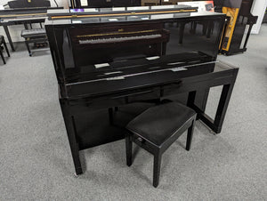 Second Hand Feurich 115 Upright Piano in Polished Ebony - Serial No: F28361