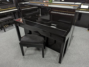 Second Hand Feurich 115 Upright Piano in Polished Ebony - Serial No: F28361