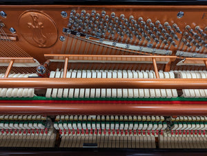 Second Hand Feurich 115 Upright Piano in Polished Ebony - Serial No: F28361