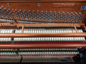 Second Hand Feurich 115 Upright Piano in Polished Ebony - Serial No: F28361