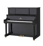 Perzina UP130 Upright Piano; Black Polished