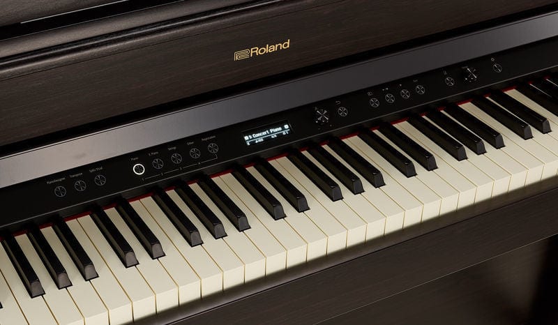 Roland HP702 Dark Rosewood with Piano Stool & Roland RH200 Headphones