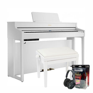 Roland HP702 White Digital Piano Value Package