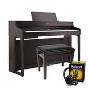 Roland HP702 Dark Rosewood with Piano Stool & Roland RH200 Headphones