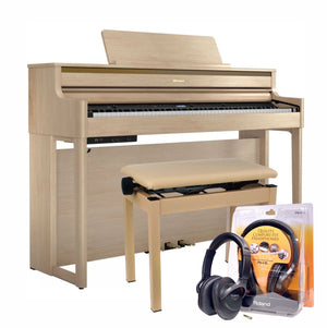 Roland HP704 Light Oak Branded Accessories Package