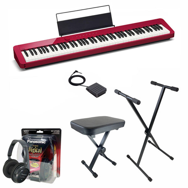 Casio PX-S1100 Digital Piano; Red Value Package | Incl Free SC800P Case