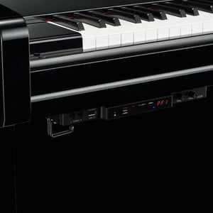 Yamaha B2 SC3 Silent Upright Piano; Polished Ebony