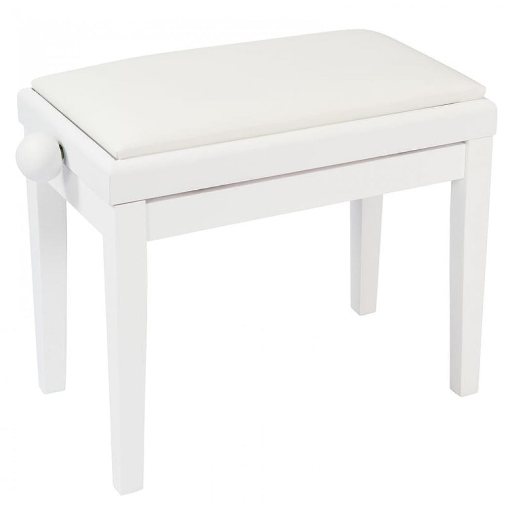 Nocturne Maestro Adjustable Height Piano Stool; Satin White