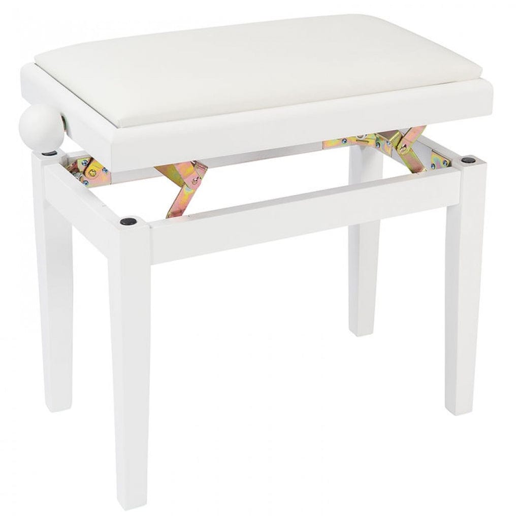 Nocturne Maestro Adjustable Height Piano Stool; Satin White
